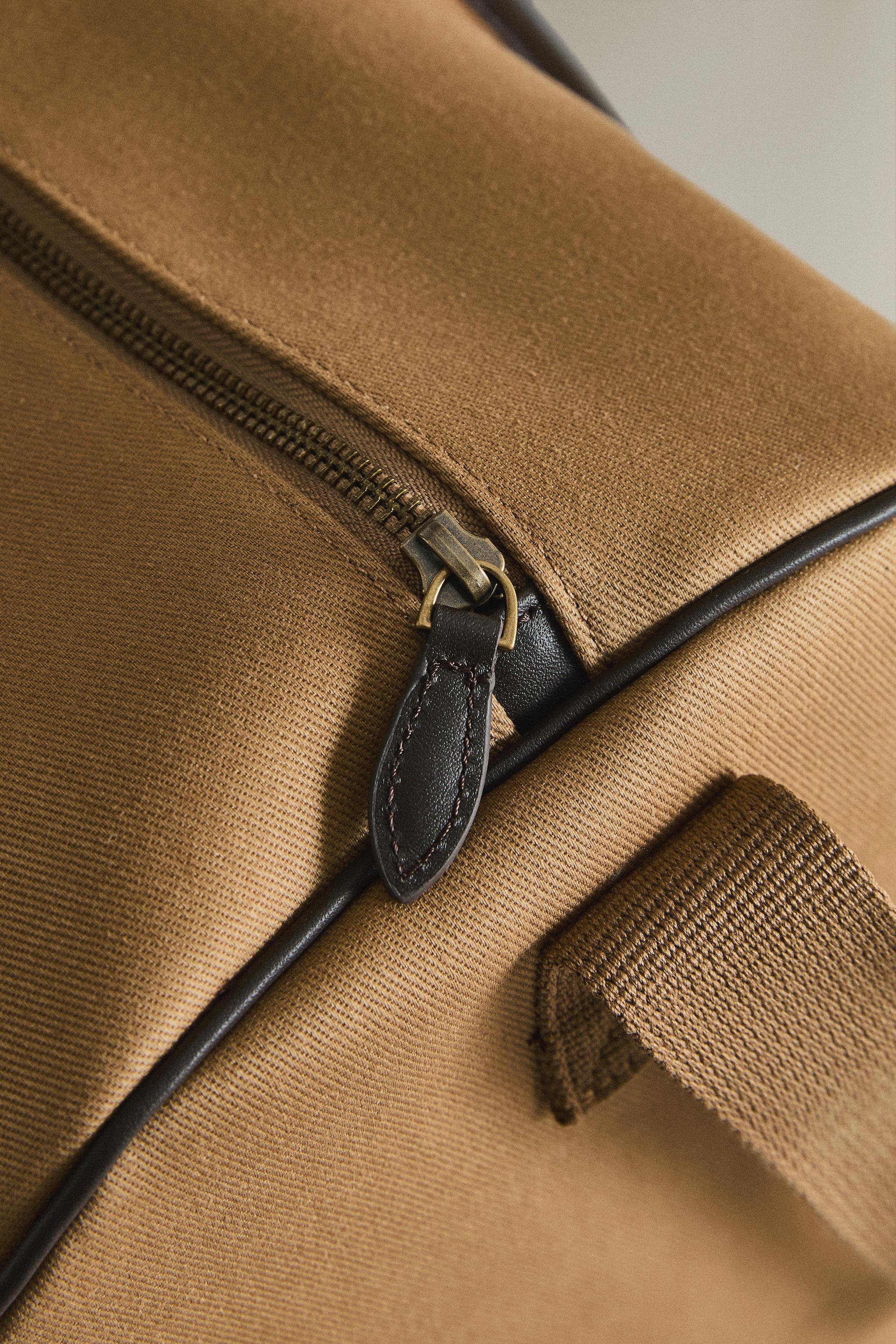 SAC DE VOYAGE COTON ET CUIR